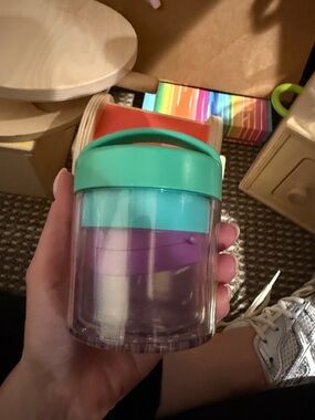 Kids Stacking Learning Toy - Teal, Purple, Aqua